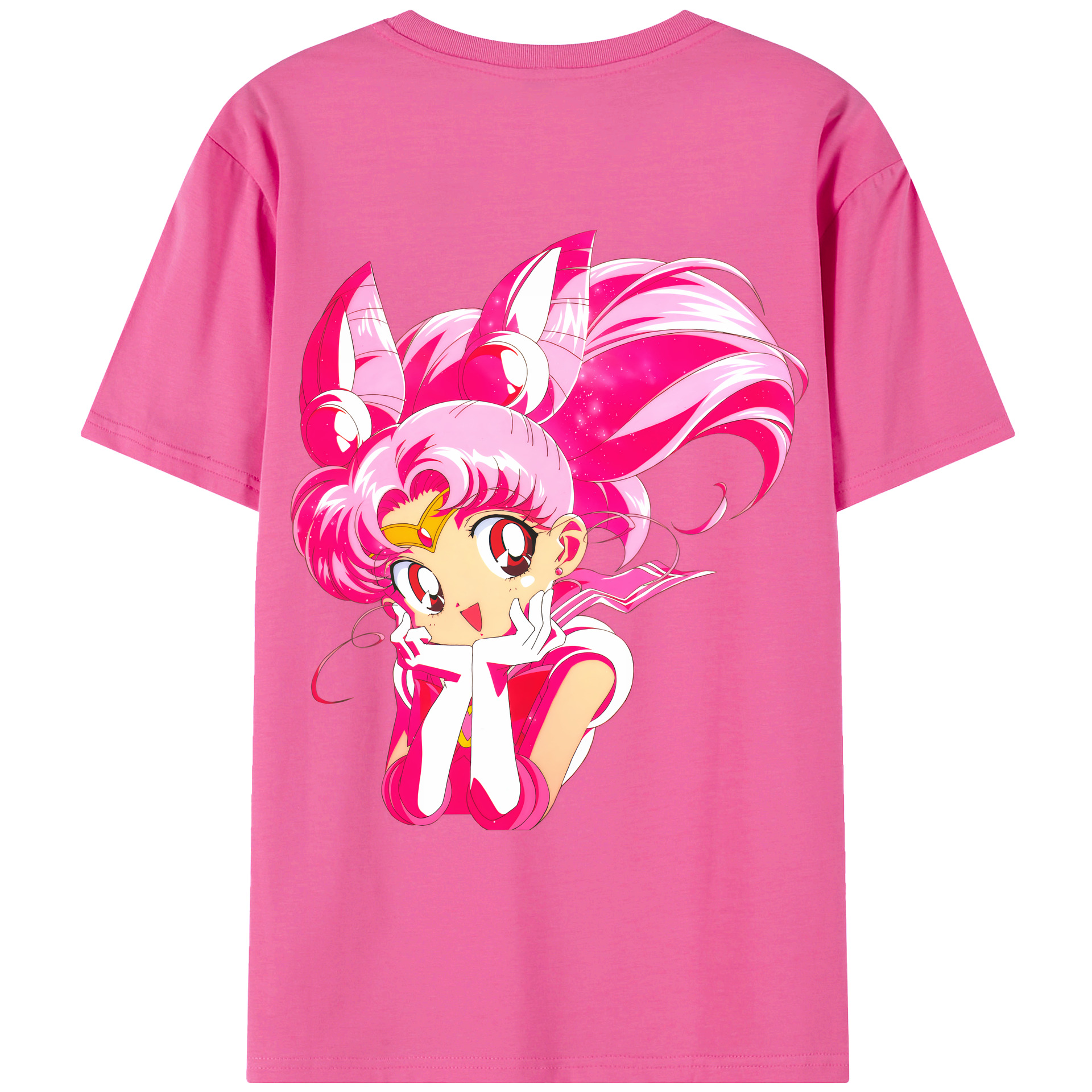 （画像用） 美少女戦士セーラームーン ちびうさ Sailor Moon Chibiusa Tsukino Usagi Small Lady Serenity レディース半袖Tシャツ(バックプリント)